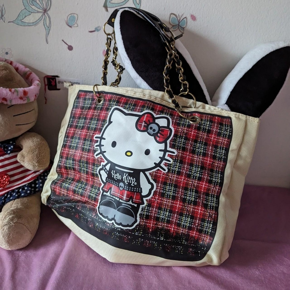 Hello Kitty punk tote bag fair condition damaged